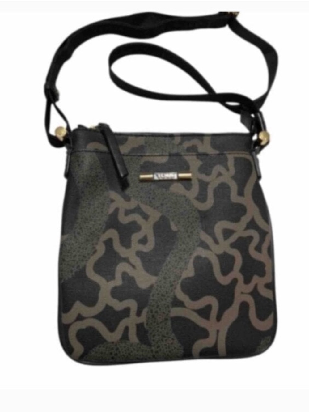 TOUS Men’s Camouflage Crossbody Bag in Olive and Black